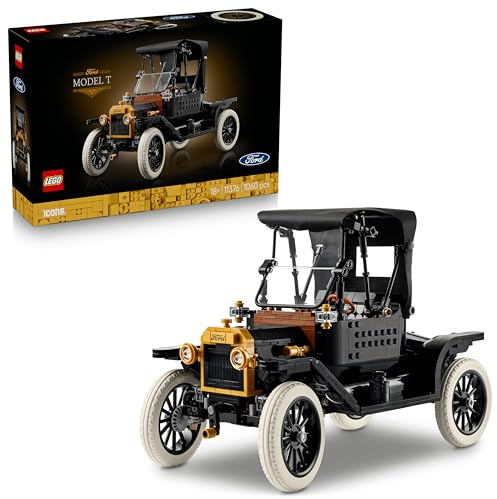 LEGO Icons Ford Model T – Byggsats för vuxna med veteranbilsmodell – Samlarobjekt med autentiska detaljer från 1913 – Rolig present till alla som gillar klassiska amerikanska bilar – 11376