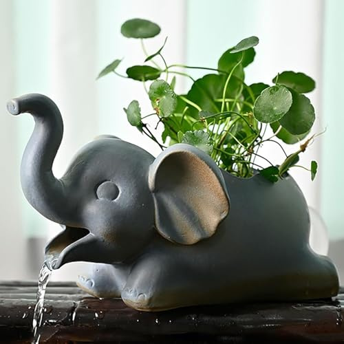 Teichspucker, Spuckgeräte for kleine Teiche mit Wasserpumpe, Tierteichbrunnen, Gartenteiche Koi-Fischen, automatische Wasserzirkulation im Aquarium, Gartenbrunnen for den Außenbereich(Blue)