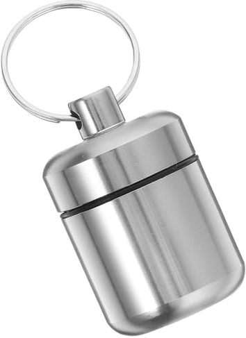 NULYLU Portable Case with Keyring Compact Holder Organizer for Travel and Outdoor Activities Stylish Lightweight Storage Box for Noise Reduction Silver