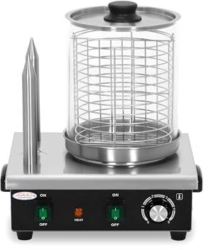 Hakka Machine à Hot-Dogs Professionnelle avec 2 Fentes Pour Toast, Cuiseur Vapeur électrique Pour Hot-Dogs et Chauffe-Pains, Pour Saucisses et Gressins, 220V/550W
