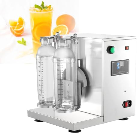 Tetera de burbujas de acero inoxidable de grado comercial de alta potencia, coctelera automática con función de difusión de polvo, gran capacidad para preparar bebidas en fiestas