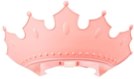 Bonnet de Shampoing Couronne de Bain pour Garçon et Filles Rose TPE PP | Forme Ajustable, Usage Bain, pour Bébé et Garçon et Filles, Protège Oreilles et Yeux