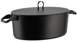 Alessi 90108 LA Cintura di Orione“ Ovale Cocotte aus emailiertem Gußeisen, Silber, 24 cm, 10 x 16 x 6 cm