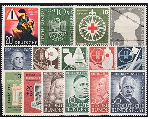 Goldhahn BRD Bund Jahrgang 1953 postfrisch ** MNH komplett Nr. 162-176 Briefmarken für Sammler