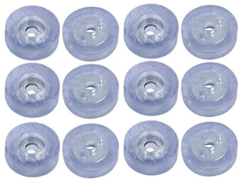 sourcing map 12 Stück 18mmx7mm Gummi Runde Form Antirutsch Möbel Fuß Klar