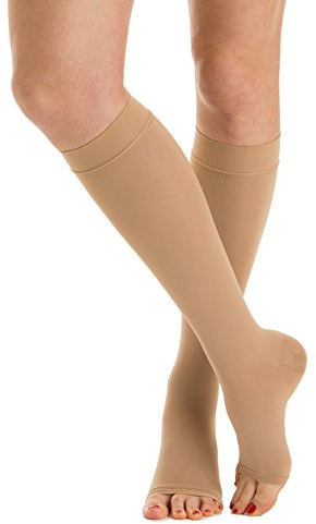 Relaxsan M2050A (Beige 4-XL) Gambaletti cotone classe 2 - K2 compressione graduata punta aperta