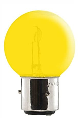 AMPOULE 12V 45/40W BA21D 3 ERGOTS 2 PLOTS JAUNE VOITURE COLLECTION TRACTEUR LAMPE PHARE