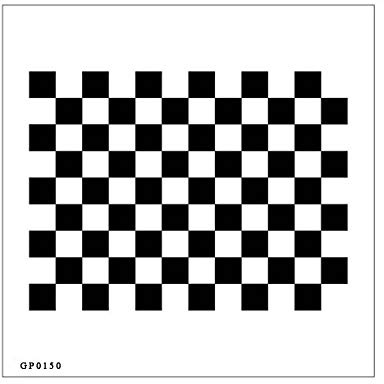 Lens Calibrater Focus Calibration Chart Film Calibrating PET Chess Board Pattern 12×9 (150×150)