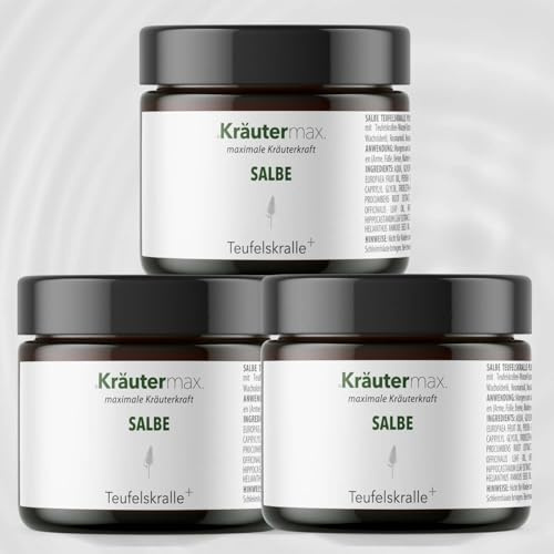 Kräutermax Teufelskralle Salbe Hochdosiert Balsam Creme Extrakt 3 x 100 ml