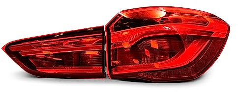 Finest Folia Folie Set für Rückleuchten Aufkleber Tönungsfolie Heckleuchten Passgenau Zugeschnitten für Auto Rücklichter Tönung Tuning Zubehör C050 (Red)