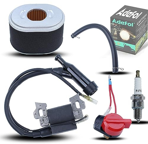 Adefol Zündspule Zündkerze Luftfilter EIN Aus Motorstoppschalter Kraftstoffleitung Ersatz für Honda GX120 GX 160 GX200 5.5HP 6.5HP Motor Generator Rasenmäher