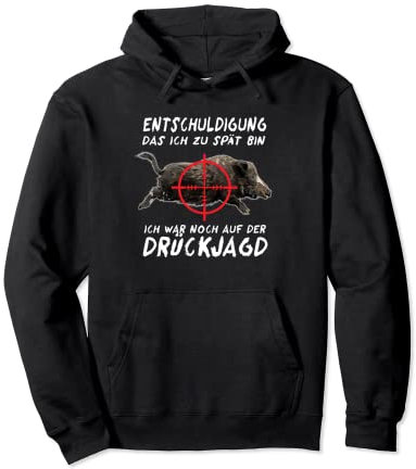 Jäger Jagd Wildschwein Drückjagd Wildschweinjagd Keiler Pullover Hoodie