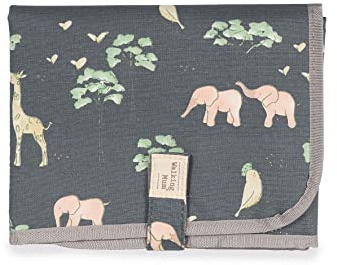 Walking Mum. Baobab Baby-Wickelunterlage, tragbares und faltbares Design, einfach in der Handtasche zu verstauen, Anthrazit, Maße: 18 x 27 x 4 cm.