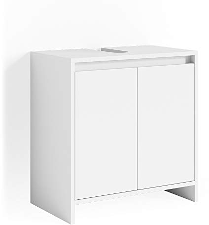 Vicco Waschbeckenunterschrank Weiß Emma 58x60x33 cm - Unterschrank für das Badezimmer, Ideal für kleine Räume und schmale Nischen
