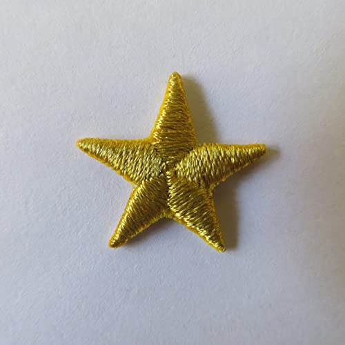 20stk Stern Star golden gold gelb yellow Aufnäher Patch Football Fussball Soccer Club Iron on bügelbild aufbügler Badge