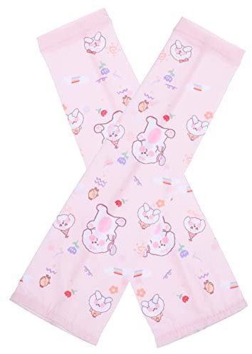 Beatifufu Kids Arm Sleeves Cooling Sun Protection Sleeves for Summer Outdoor Activities Lightweight Breathable Uv Protection Cartoon Design Arm Cover