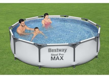 OISE ART STORE Trade Shop - Piscina Fuori Terra Rotonda Steel PRO Max Set 305 X 76 Cm Pompa 1.249 L/h 56408