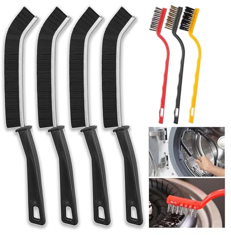 RISAKOGO 7PCS Spaltreinigungsbürste,Hartborsten-Eckenreinigungsbürste Fugenbürste,Multifunktionale Reinigungsbürste,Crevice Cleaning Brush,Bürsten zur Tiefenreinigung für Küche Fenster