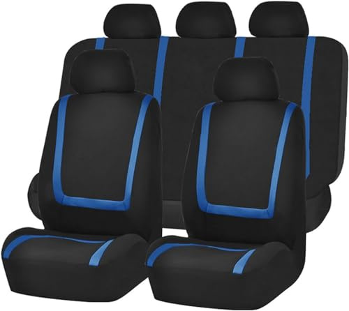 REFENG Auto Sitzbezüge Sets für Ford Fiesta 2004-2008, Allwetter Atmungsaktiv Komfortabler Verschleißfest Vordersitze Und Rücksitze Zubehör,C-1