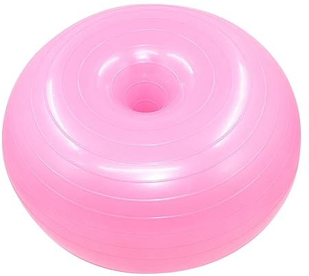 YARNOW Anti-Burst Yoga Fitnessball Donut-Form Mit Pumpe rutschfest Stabil Dickes PVC Balance Pilatesball Für Home Gym Pilates Training
