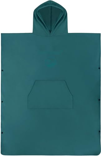 normani Badehandtuch mit Kapuze Badeponcho für Damen und Herren - Umziehhilfe, Surfer Poncho und Badetuch in Einem - perfekt für den Strand, Schwimmbad oder Campingplatz Petrol 75 x 90 cm