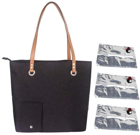 Shitafe Wine Tote Bag with Drink Dispenser | Picnic Tote with Wine Bladder Bag | Functional Grocery Bags | Portable W-ine Dispensing T-ote for Travel, Picnic, Sport Event, Beach Gift for W-ine Lovers