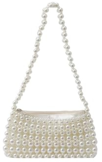 SHESRA Luxuriöse Perlentasche mit Kette, Geldbörse, Taschen, künstliche Perlen, Clutch, Crossbody, handgefertigte Taschen, Abendtaschen für Party, Hochzeit, Brautparty, Reisen, Abschlussball 73