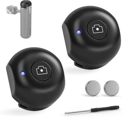 NEEWER Cubierta de Zapata fría para PA045E Bluetooth Shutter Side Handle Grip (2 Unidades), ABS + PC Cold Shoe Protector con batería de Repuesto CR2032 y Destornillador Phillips, RT005E