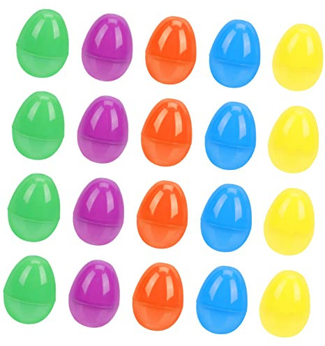 Abaodam 40pcs Fillable Easter Eggs for Boys and Girls for Easter Hunts Crafting and Party Decorations Bright and Fun Decor for Ages