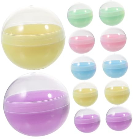 Holibanna 25pcs 75mm Semi- Macaron Color Surprise for Vending Machines Fillable Toy Balls Diy Craft Containers for Kids Party Favors