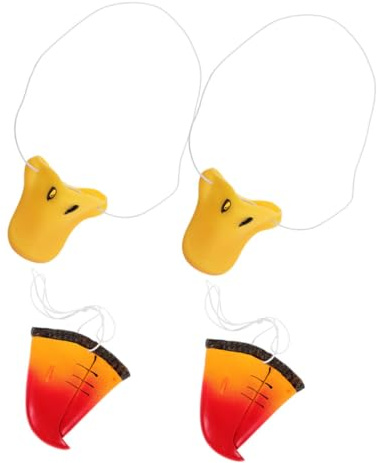 Abaodam 4piezas De Nariz De Animal Para Disfraz De De Loro y Nariz De Pato Accesorios De Cosplay Para Fiestas De Halloween y Cumpleaños Decoración Divertida Varios