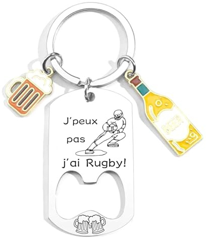 JRZDFXS Cadeau Fan de Basket Coach Porteclef Décapsuleur Original Porteclef Personnalisé pour Basket Chasseur Football Golfeur Motard Pêcheur Cycliste Rugby Cadeau