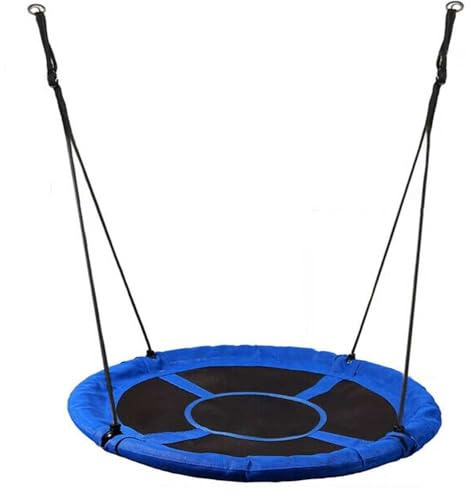 Gziztx Nest Swing Seat for Children Kids Indoor Outdoor, Large Round Saucer Tree Swing, 150KG Capacity, Kids Swing Set for Tree, Backyard, Playground, Blue