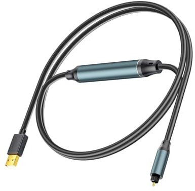 KieTeiiK Câble audio numérique à fibre optique 24 bits USB vers SPDIF convertisseur adaptateur de transmission pour ordinateur portable accessoires câble en fibre USB