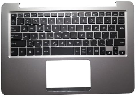 ZHXOZYF Laptop PalmRest & Tastatur Für ASUS UX310UA UX410UA UX3410UA Grau Top Case Japanischen JP Schwarz Mit Backlit(UX3410UA)