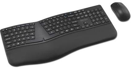 Kensington Pro Fit Ergo KM680 EQ Wireless Keyboard and Mouse Desktop Set, Rechargeable, Ergonomic Design, Split-Keyboard (K72486NA)