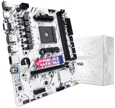 Carte mère B450 AM4, Double mémoire DDR4, M.2 NVMe, Compatible avec Les processeurs Ryzen 5500/5600/5600G