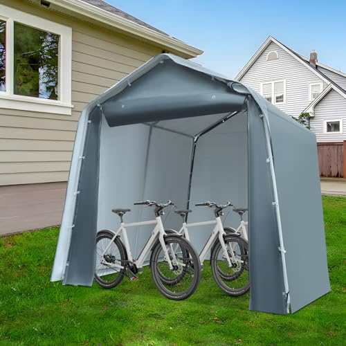 Tragbares Fahrradgarage Zeltgarage Carport, Multifunktional Garagenzelt Lagerzelt Geräteschuppen mit UV-beständig, Wasserdicht und Winddicht für Outdoor, 240x240x240cm
