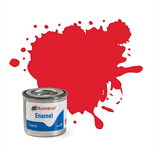 Humbrol AA0206 14ml No. 1 Tinlet Enamel Paint 19 (Bright Red Gloss)