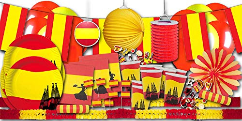 Spanien Dekoset XXL- Partygeschirr & Partydeko im Sparset