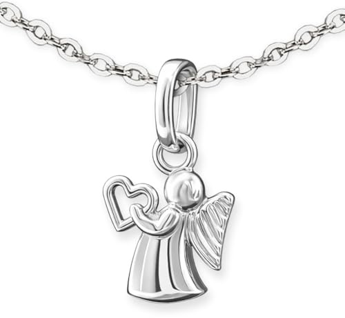 Smart smycke set silver berlock mini ängel med hjärta i handen och kedja ankare 40 cm STERLING SILBER 925 i fodralet