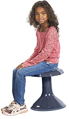 ECR4Kids ACE Active Core Engagement Wobble Stool, 15-Inch Seat Height, Flexible Seating, Navy