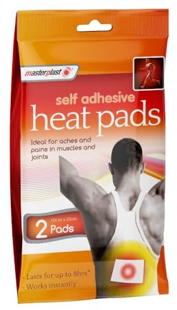 12 Packs of Self Adhesive Instant Heat Pads Muscle Pain Relief for Neck Back Shoulders 2 Pads Per Pack