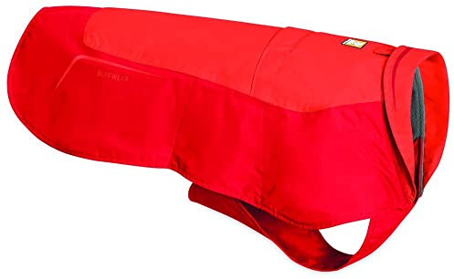 RUFFWEAR Hundejacke „Vert“, Wasserdichter Hundemantel – Rotlachs-Rot, XL