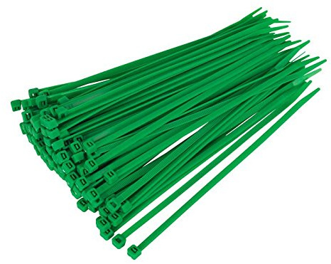 UKCable-Ties 50x Green Cable Ties 200mm x 4.8mm Zip Tie Wraps Nylon Plastic