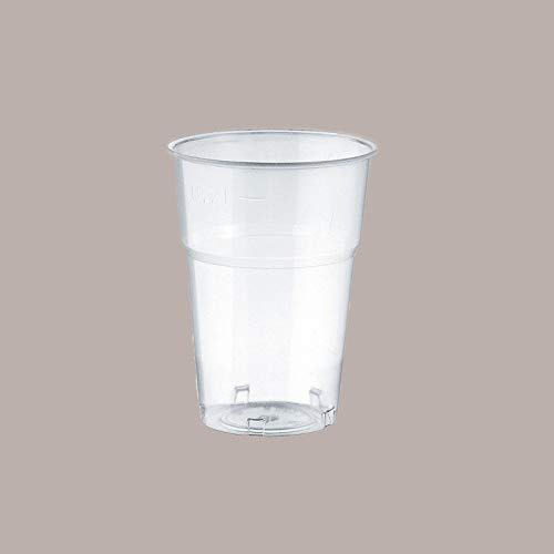 100 vasos de plástico transparentes biodegradables PLA Kristall 250 cc para batir cerveza cóctel agua granita Plastic Cups