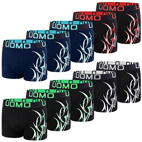L&K 10-pack boxershorts för män, retroshorts med bra mönster, bomull, 1102, 1105-10-pack, XXL