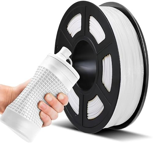 TPU Flexible Filament 1.75mm, JAYO 3D Drucker Filament TPU Härte 95A, Maßgenauigkeit +/- 0,02, 0.5KG/500G Spule, TPU White