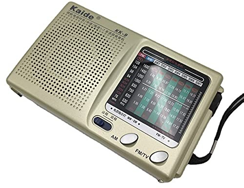 jiande Portable AM/FM Radio avec Jack Casque, MW/SW Radio, USB Piles, Batterie Rechargeable, Radio à Semi-conducteur alimenté à la Radio