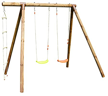 New Plast ALS1350 - Altalena Tripla in Legno Giglio